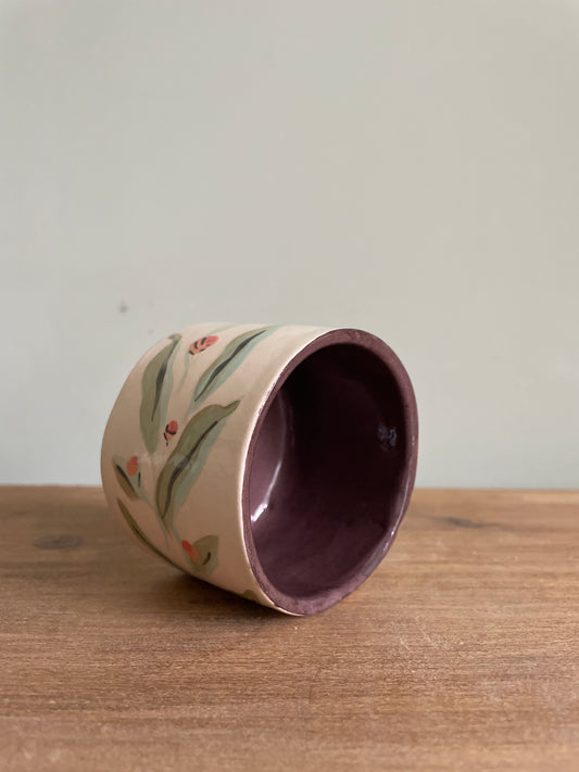 Tasse fleur en céramique