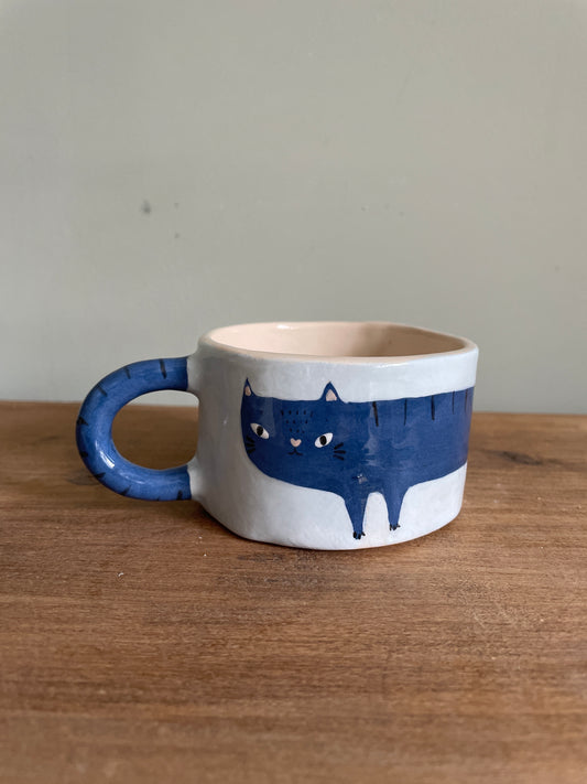 Tasse chat saucisse en céramique