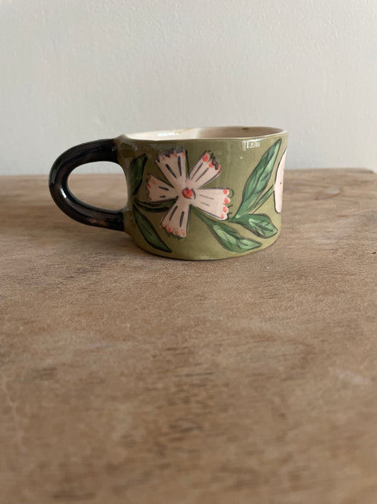 Tasse fleur en céramique